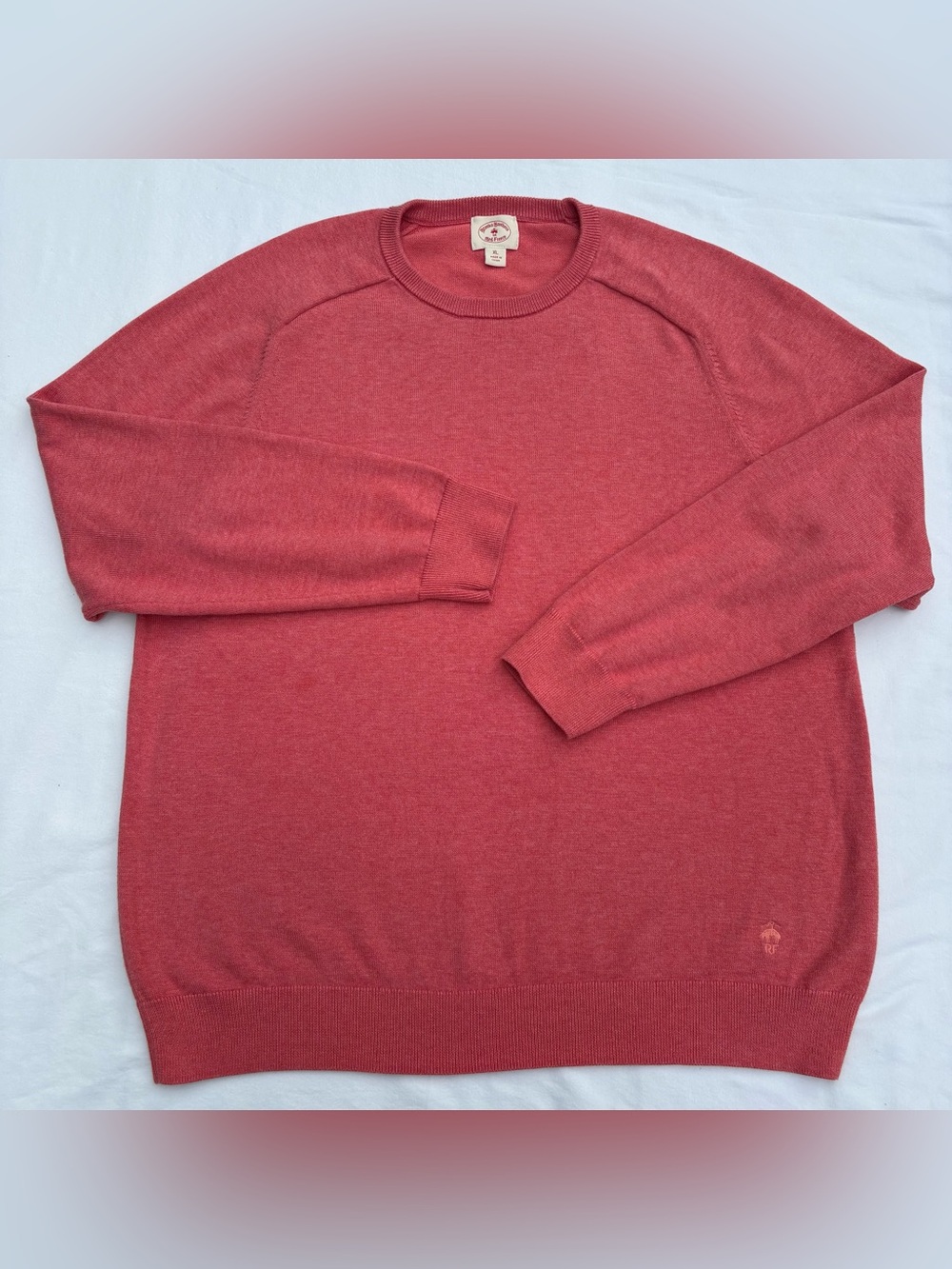 Brooks Brothers Red Fleece Men's Crewneck Sweater - Coral Red size XL